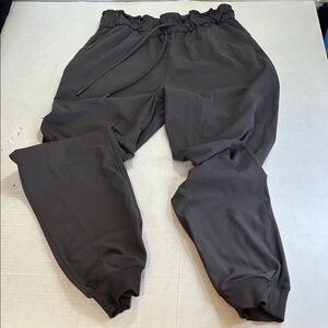 LULULEMON ATHLETIC PANTS STRETCH HIGH RISE FULL LENGTH GRAY JOGGER PANTS SZ 6